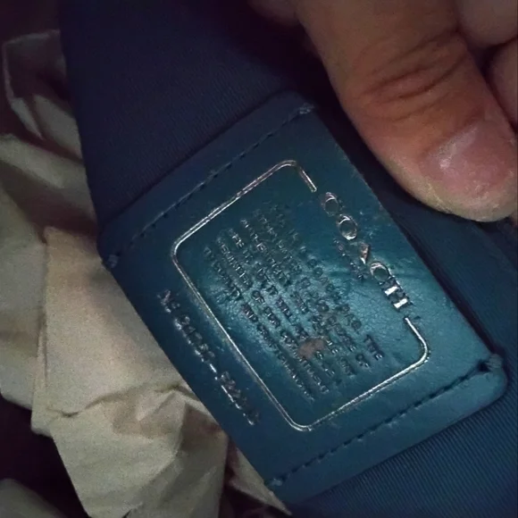 RARE EUC COACH SATCHEL TEAL LEATHER - Picture 3 of 4